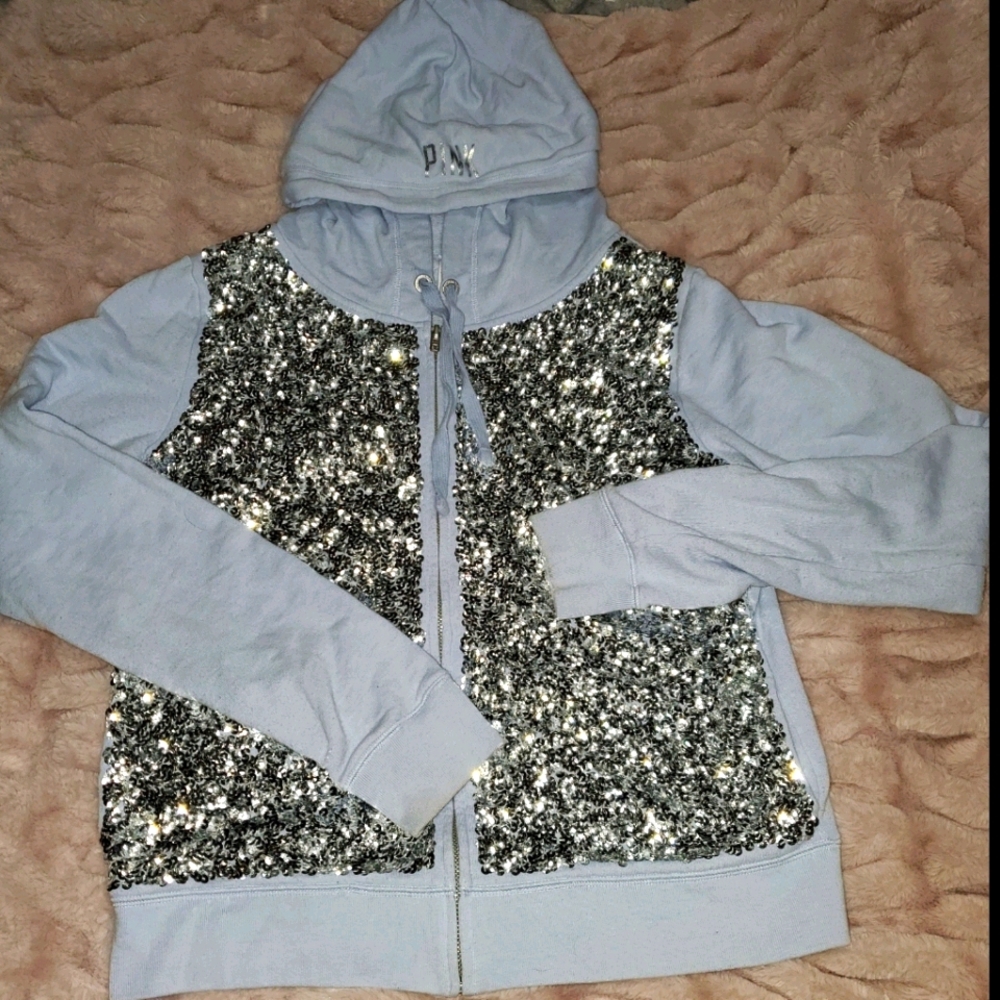 Limited Edition sequined PINK by VS zip up